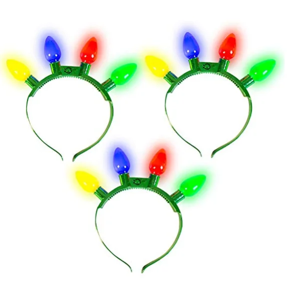 Flashing Led Headband Led Bulb Headwear 