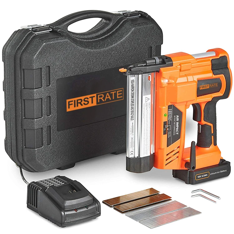 New Power Tools 18V 2 in 1 Lithium Battery Brad Nailer Staple Cordless Framing Nail Gun