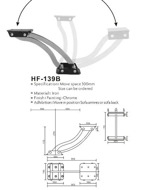 Adjustable Sofa Bed Mechanism Sofa Headrest Backrest Hinge