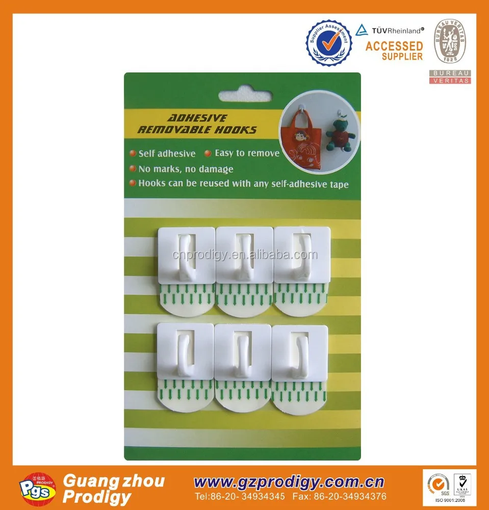 Adhesive Plastic Hooks / Wall Mount Hanger Hook Decorative Self