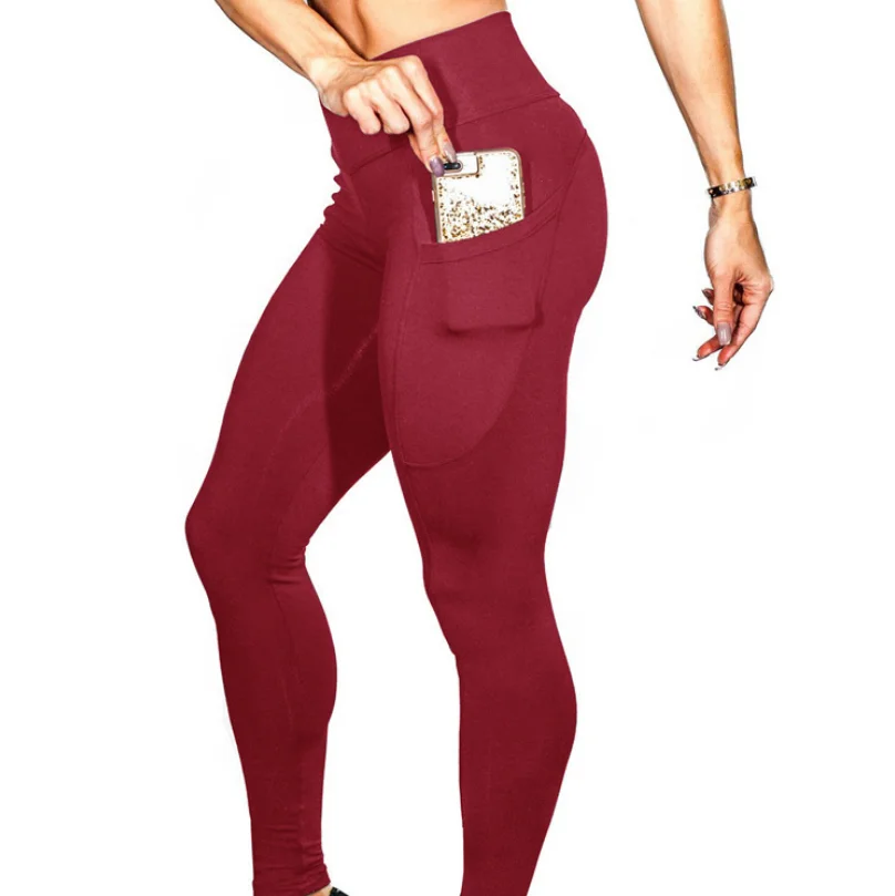 Hot Sale Side Pocket Women Yoga Scrunch 