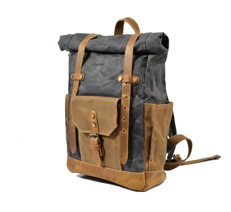 canvas travel hiking backpack school bags backpack waterproof