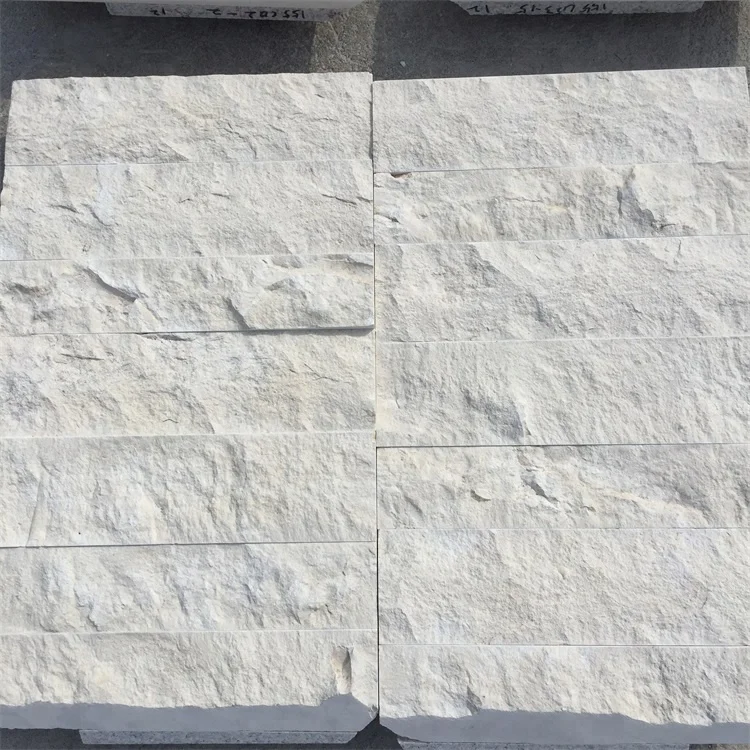 Natural Split Beige Limestone Cut to Size Slab Exterior Wall Cladding for Hotels Church Modern 3D Design Easy Installation