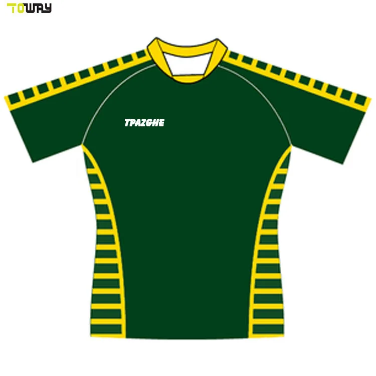 BETHERIVAL Wholesale Rugby Jersey Green and Yellow