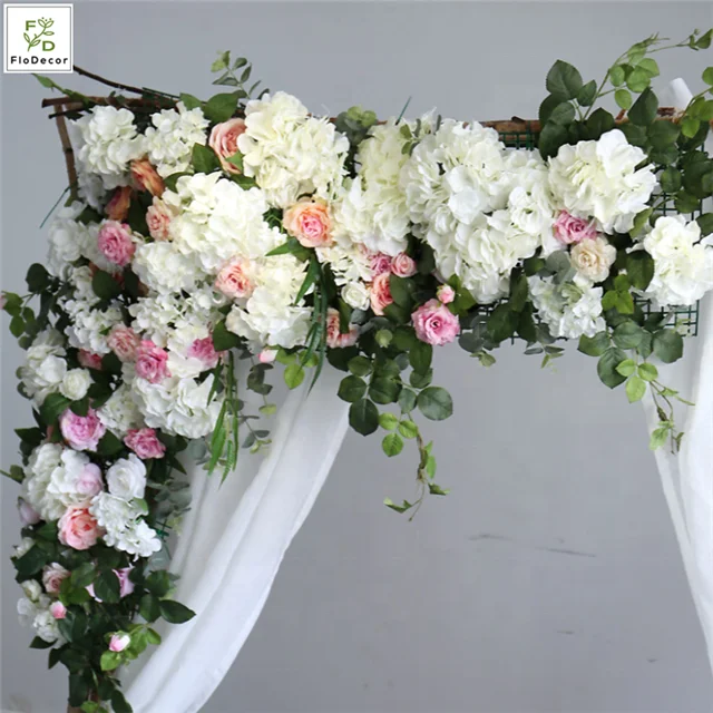 10 Fiori Artificiali Di Ortensia In Seta Con Stelo – Teste Fiore Grandi (Ø 17,8 Cm) Per Decorazioni Matrimonio, Centrotavola, Baby Shower (Rosa)