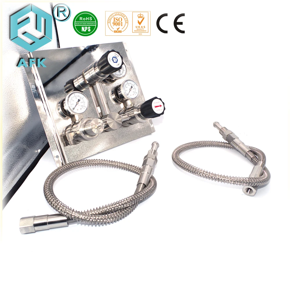 AFK R1100 Model Semi Automatic Changeover Switch with 2 Flexible Hoses Regulator
