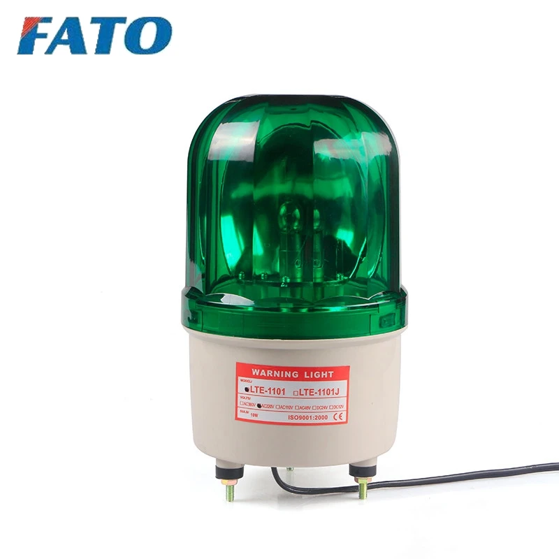 FATO LTE-1101 12V 24V 110V 220V вращающаяся Поворотная сигнальная лампа, ротатор маяк на солнечных батареях Авто мигающего светового сигнала