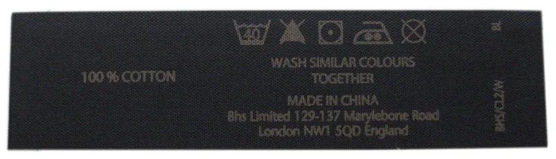 Wholesale Apparel Satin Print Fabric Labels