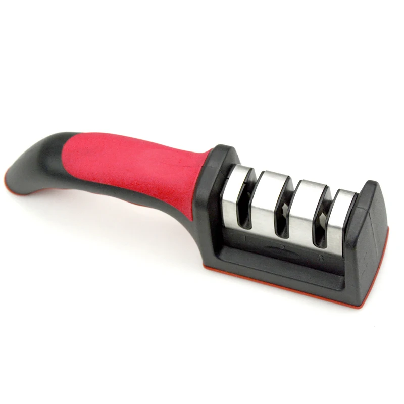 New Model Professional 3 Stages Non slip Rubber Handle Knife Sharpener