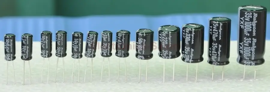 10pcs- 1uf 50v Electrolytic Capacitor 50v1uf Rubycon YXF  Low impedance Audio