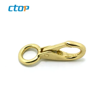 Custom fashion style Fashion gold metal with round spring snap hook d ring snap hook