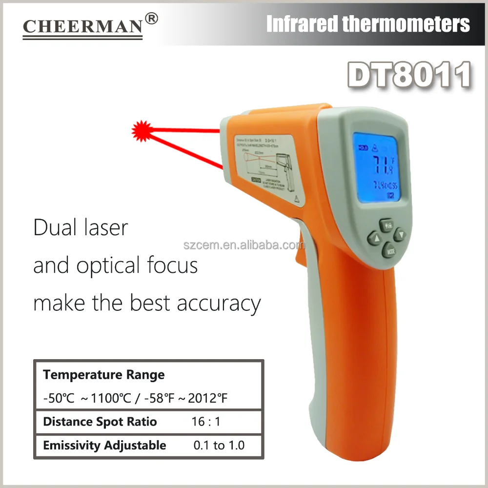 DT8011E detector de infrarrojos termómetro Industrial Termómetro Digital ‑ 50 ℃ a 1100 ℃ 