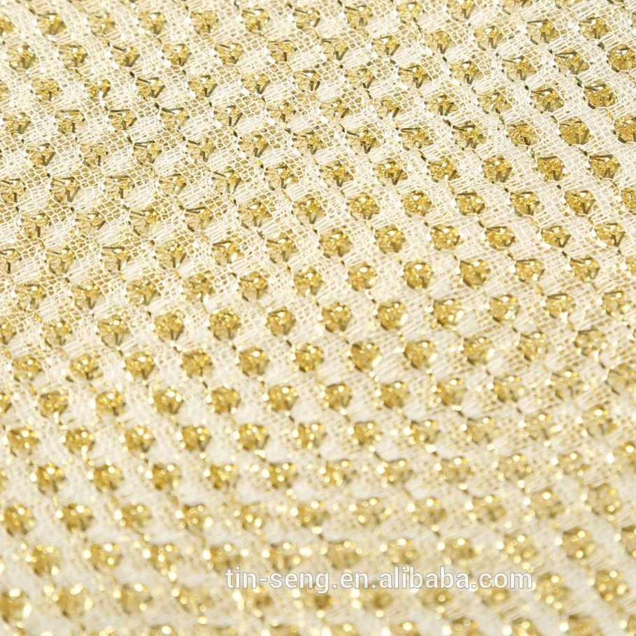 Новый дизайн роскошная Алмазная сетчатая трикотажная ткань