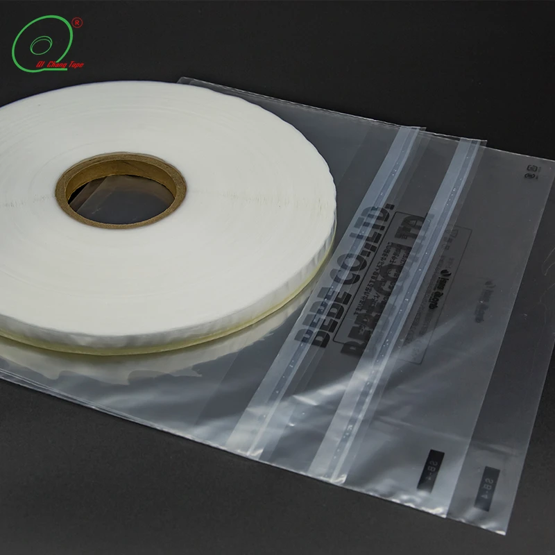 MSDS Verified Custom Colored PE Film Resealable Bag Sealing Tape for Packaging Sealing details