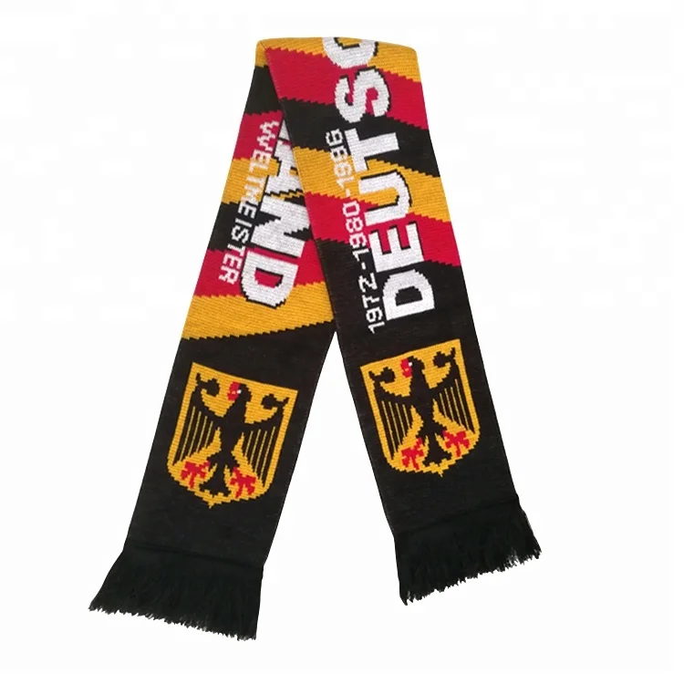 2023 Football Fans European Scarf Football Passionate Gift Knitted Acrylic Portuguese Scarf