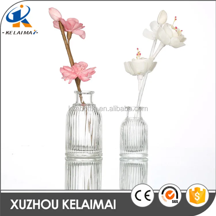 Diffuser Bottles Luxury 50ml 100ml Empty Embossed Aroma Reed Diffuser Bottle With Cork Stopper