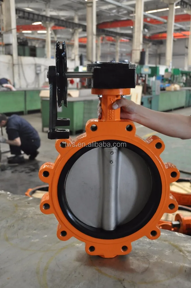 DN400 Lug butterfly Valve Gearbox With Chain Wheel