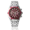 Cassa Argento Quadrante Rosso