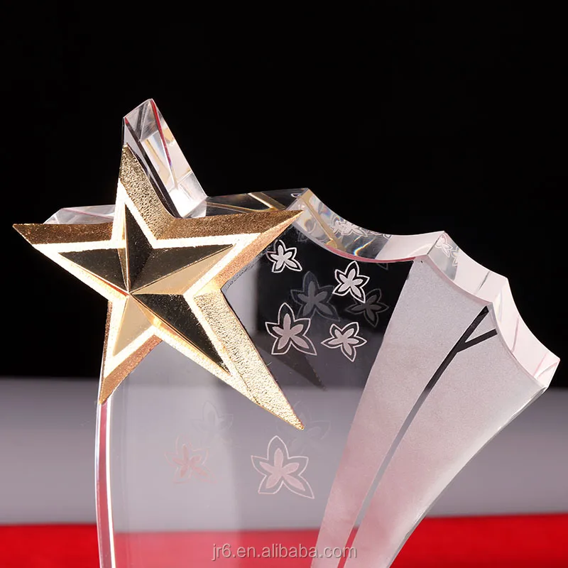 Хит продаж звездная награда с основанием из хрустального Куба стоячий черный хрустальный