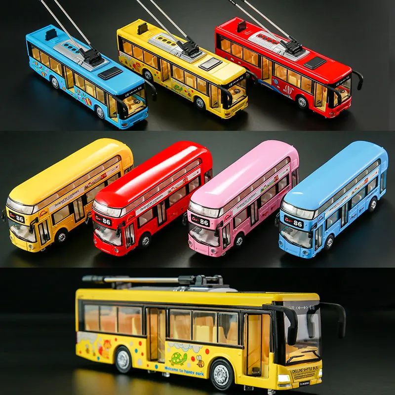 Mini Scale Toy School Bus 3d Custom Metal Plastic Toy Bus for Kids Play