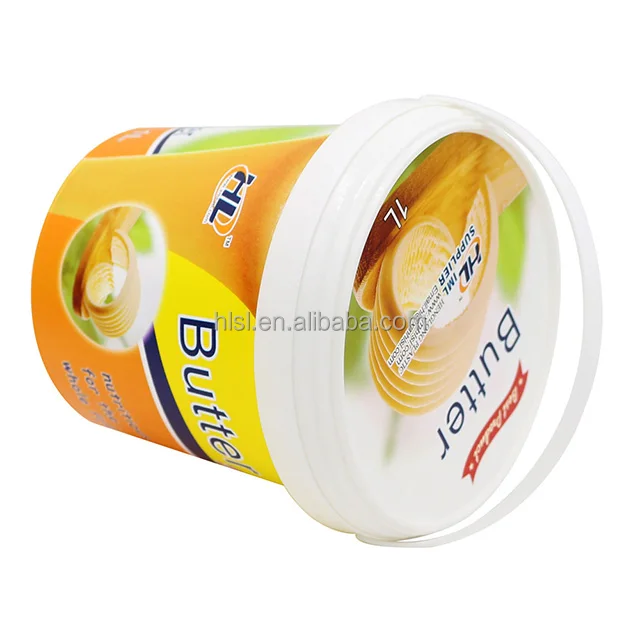 1L Round Disposable IML PP Plastic Cheese Containers with Lid