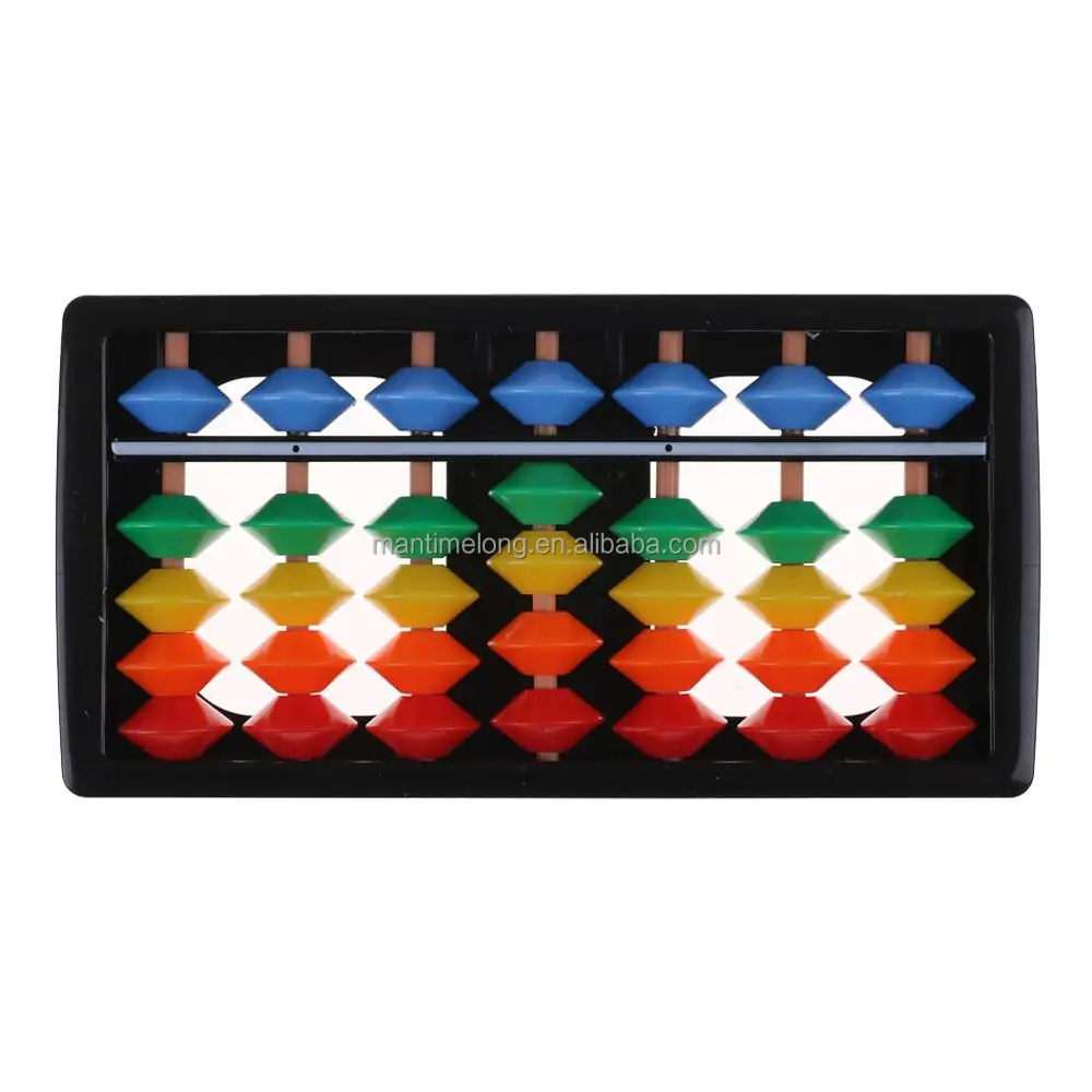 7 стержней, цветной пластиковый Абак, арифметика, соробан, детские математические инструменты, китайские Абаки, игрушки, Абак, маленький размер