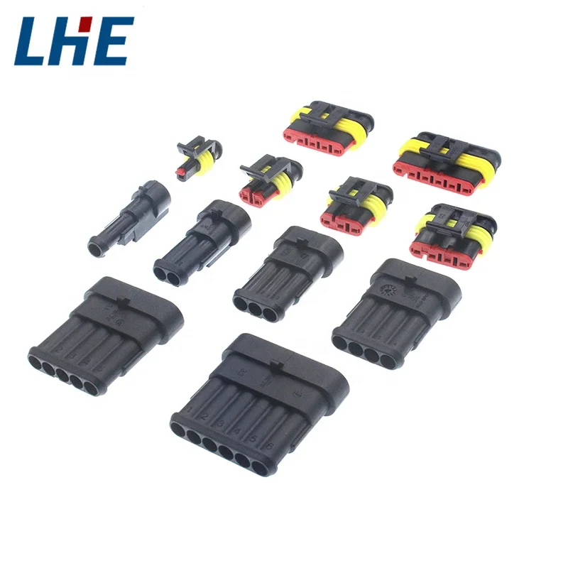Delphi 12162193 Pa66 Female Connector 2-Pin Water Temperature Sensing with Nylon Housing & 25A Copper Contact