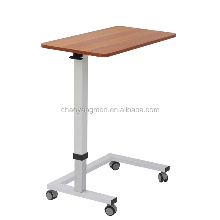 U type bottom height adjustable  wooden over bed table CY-H837