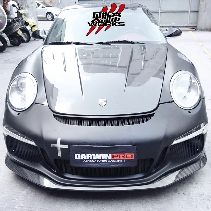 DarwinPRO 991 GT3 Style FRP Body Kit Front Bumper Side Skirts Fender Rear Bumper for Carrera 911 997