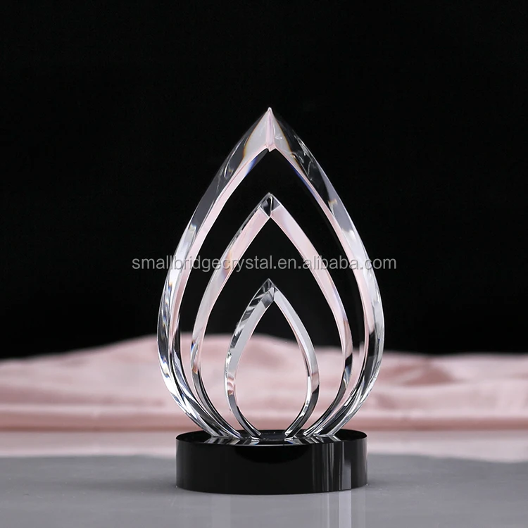 Wholesale New Design K9 Crystal Flame Trophy