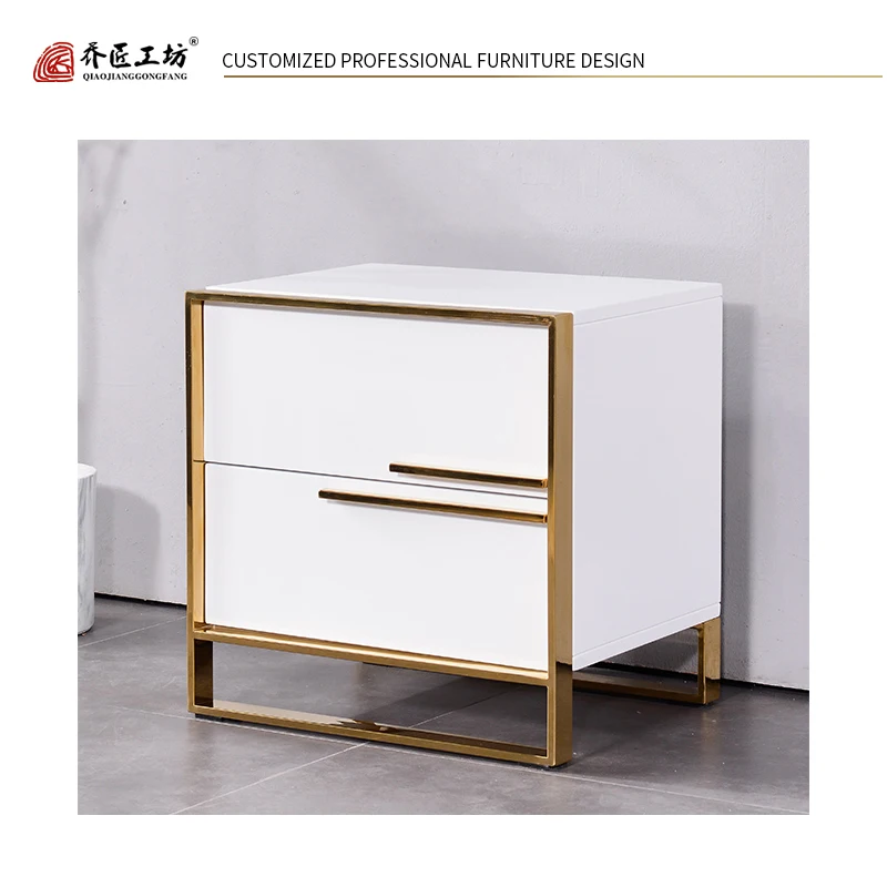 Multifunctional Metal Leg Side Table Glass Gold Side Table Modern Luxury Side Table