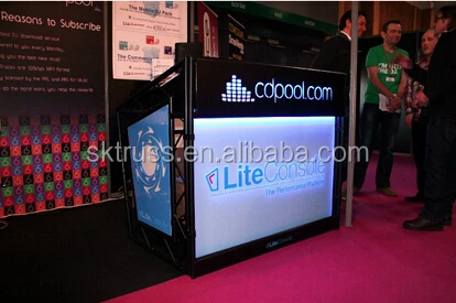 LiteConsole XPRS Black Foldable Mobile DJ Booth Club Trussing Stand