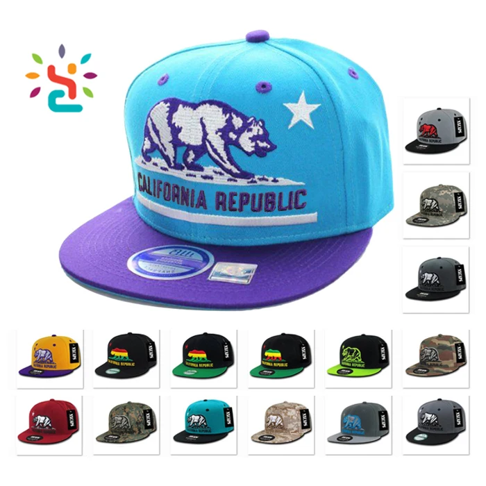 Cappello Snapback California Bear – Unisex, Taglia Unica (55-60 Cm), Lana E Cotone, Ricamo Orso Repubblica California - 2