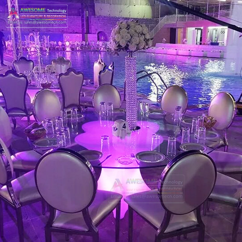 Table Pour Mariage / Led Banquet Hall Ballroom Table for Wedding