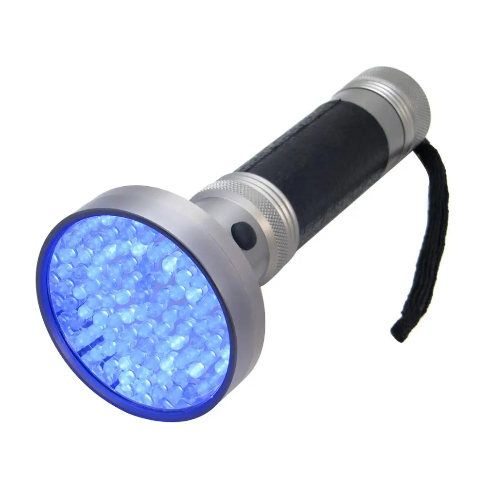UV lampe de poche Blacklight Super Bright 100 LED lumière noire Lampe de