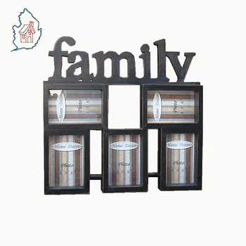 family tree photo frame with 5 space and cutting words family