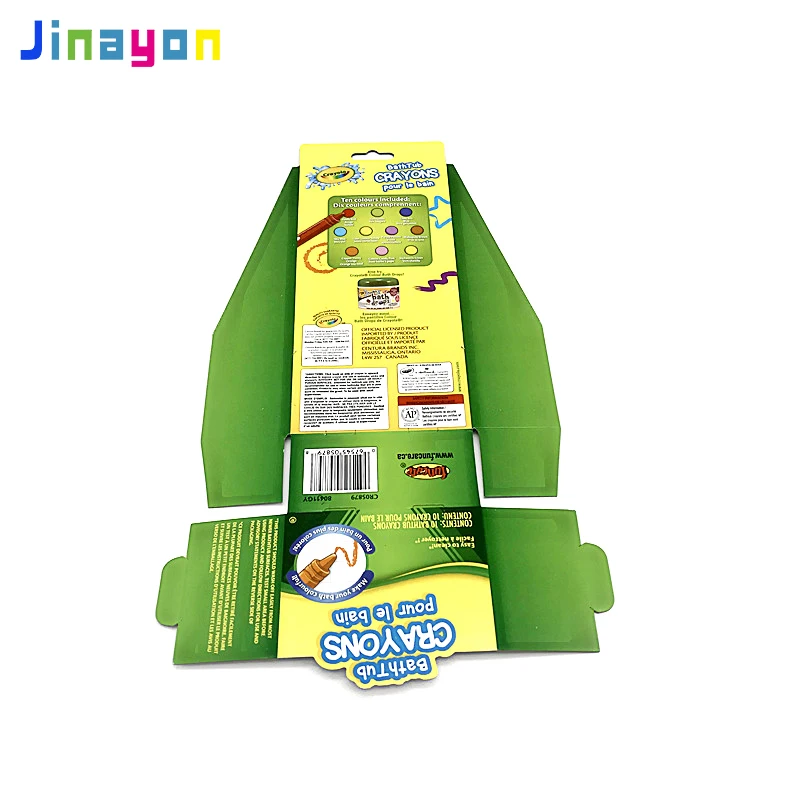 Jinayon ny tilpasset trykket bølgepapp-visningsboks (PDQ-boks) for fargeblyantpakking, papirprodukter av høy kvalitet