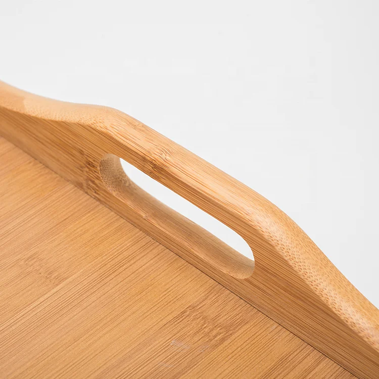 Натуральный поднос для еды портативный легкий кровати деревянный бамбуковый завтрака со складными