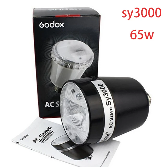 Godox SY3000 Photo Studio Strobe Light E27 Screw AC Slave Flash Strobe Bulb 110V