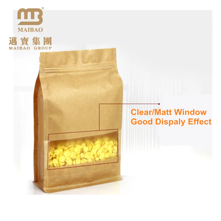 Biodegradable Compostable Eco Food Grade Packaging Custom Printing Side Gusset Valve Kraft Paper Tin Tie Coffee Bag With Valve