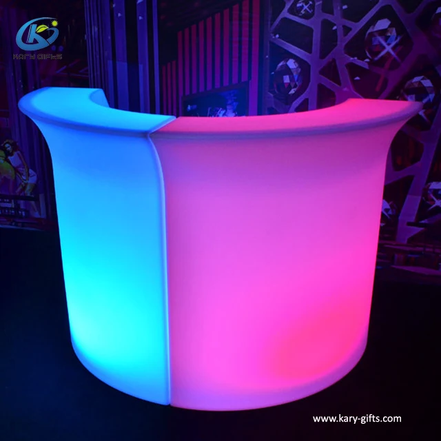 Straight Bar Counter Remote Change Colours LED Glowing Bar Counter