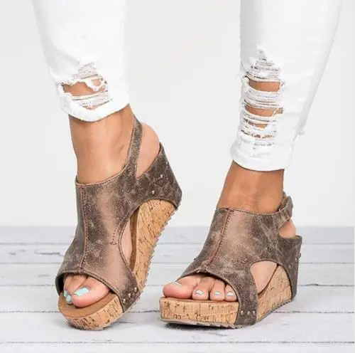 De Tacón Con Mujer,Zapatos De Cuña,De Verano,2018 - Buy Sandalias De Las Mujeres,Sandalias De Las Señoras,Sandalias Para Y Damas Product on Alibaba.com