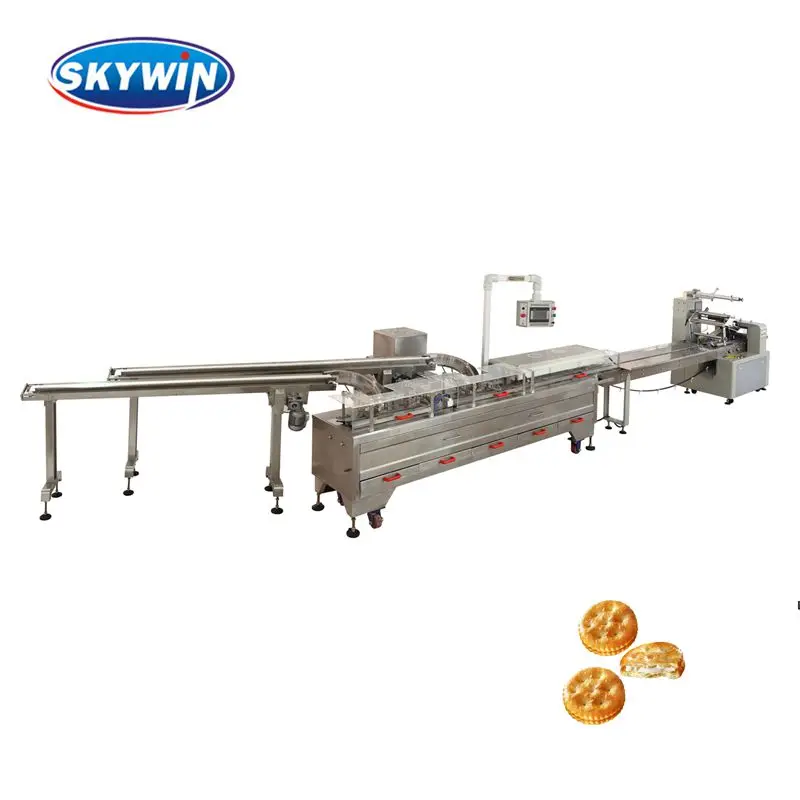 Automatic Designed Cookie Commercial Ice Cream Biscuit Making Sandwich Machine Production Line