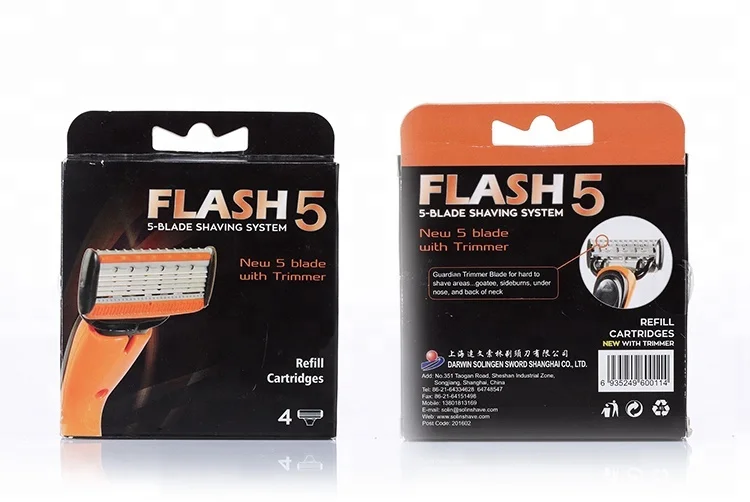 Imported 5 Blades System Razor Plastic and Rubber Handle High Quality ...