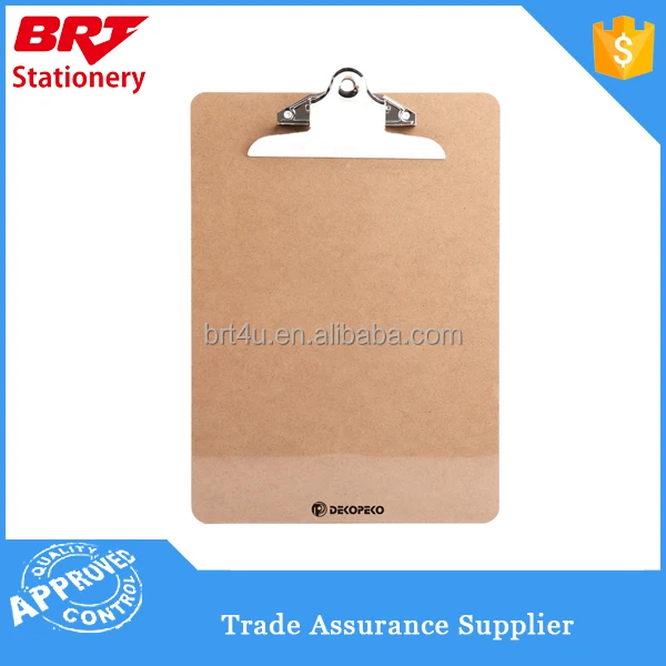 Горячая продажа высокое качество дешевые индивидуальные A4 деревянный буфер обмена для офиса/школы