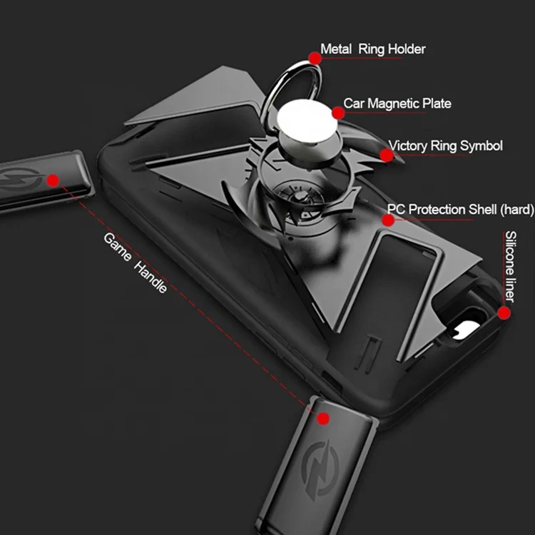 Новейший держатель для геймпада для телефона, армированный чехол с кольцом-держателем и магнитной пластиной, чехол для телефона iPhone 7/8/X
