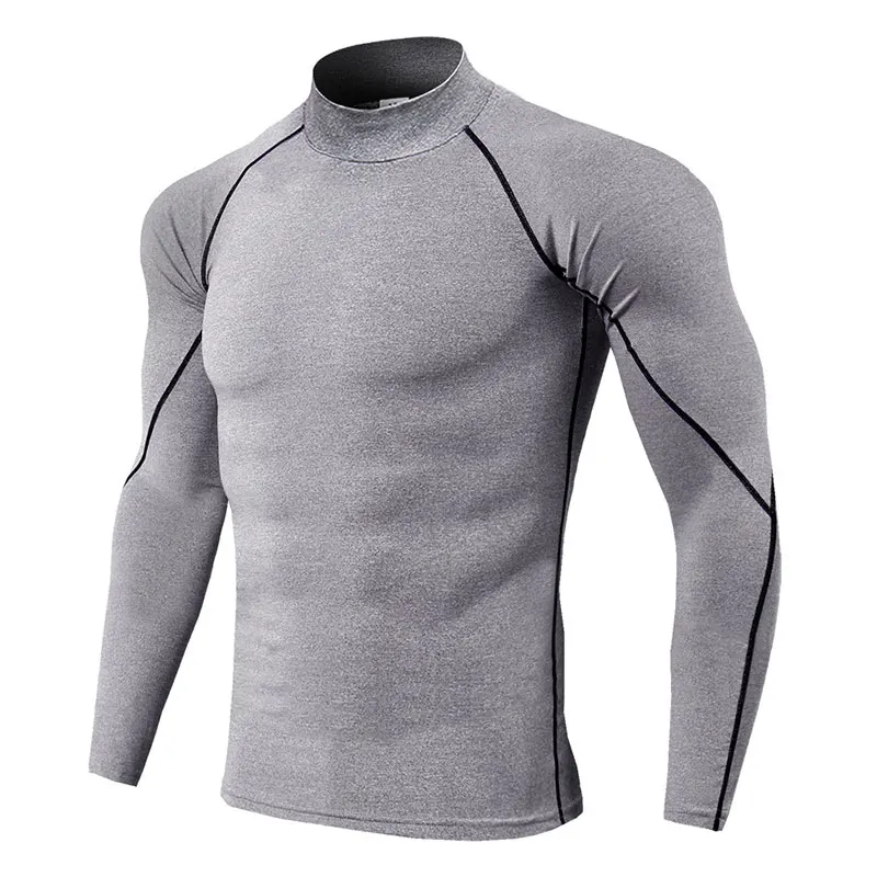 trainer koppel Het formulier Men Athletic Long Sleeves Shirts High Collar Base Layer Shirt Compression  Tights Fitness - Buy High Quality Compression Tights Men,Baselayer Shirt,Mens  Athletic Shirts Product on Alibaba.com