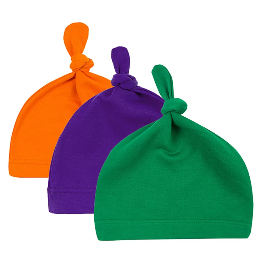 Органические бамбуковые вискозные детские шапки-Супермягкие шапки с узлом, доступны в узоре и однотонных цветах