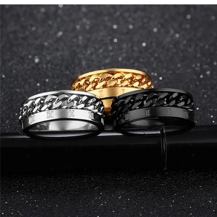 Latest Dubai Gold Ring Designs Woven Gold Ring Without Stones Stainless Steel Men Jewelry
