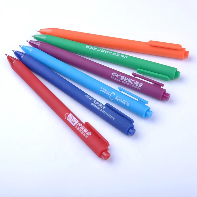 2025 Factory Wholesale Click Action ABS Plastic Ballpoint Pen with Print logo